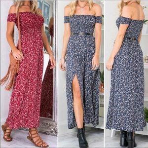 Vintage bohemian floral summer dress (s/m)